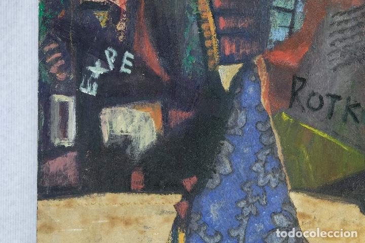 Arte: Isabel Serrahima (1934-1999) &oacute;leo sobre lienzo Composici&oacute;n - Foto 6