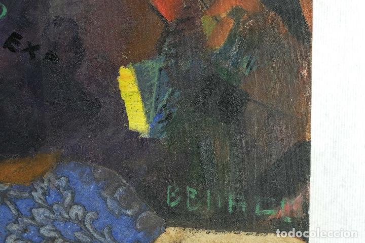 Arte: Isabel Serrahima (1934-1999) &oacute;leo sobre lienzo Composici&oacute;n - Foto 8
