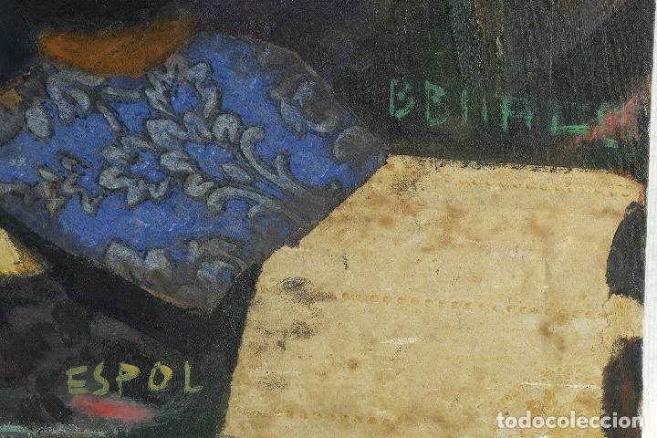 Arte: Isabel Serrahima (1934-1999) &oacute;leo sobre lienzo Composici&oacute;n - Foto 9
