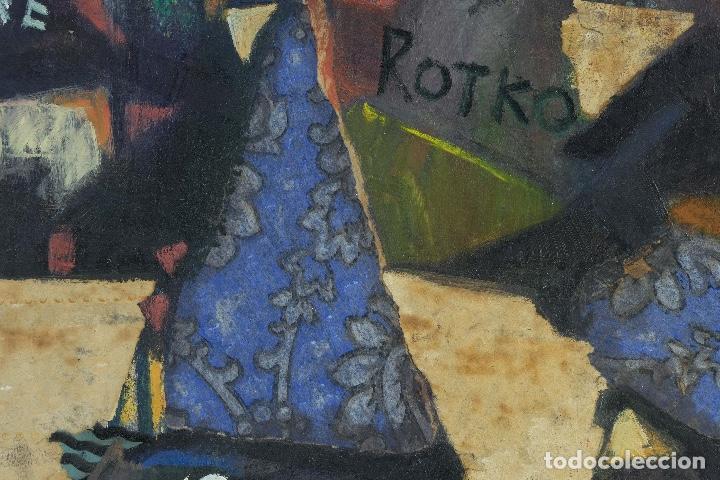 Arte: Isabel Serrahima (1934-1999) &oacute;leo sobre lienzo Composici&oacute;n - Foto 10