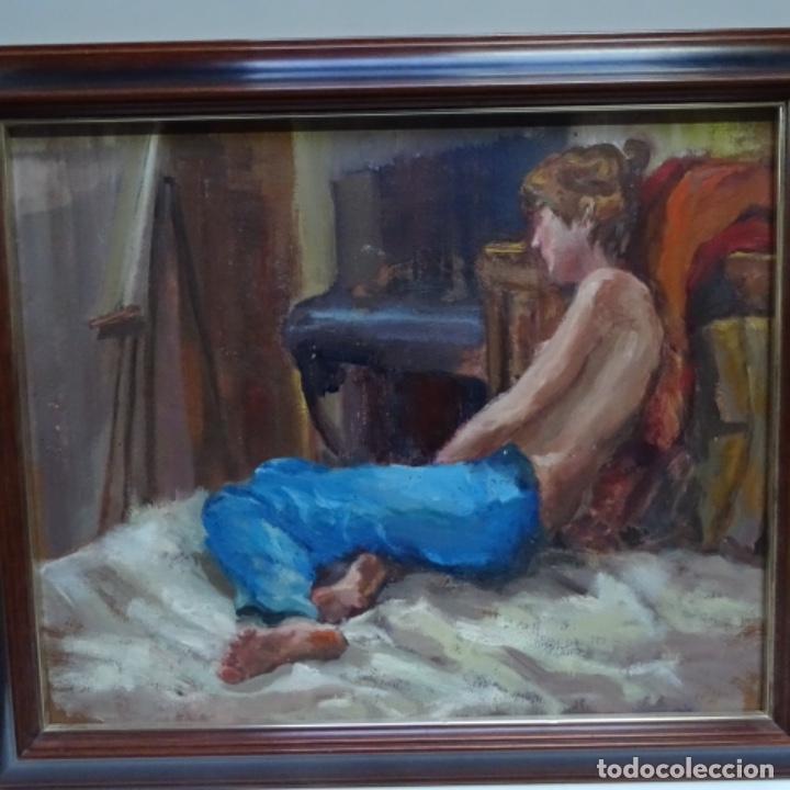 Arte: &Oacute;leo sobre tabla.escuela catalana.anonimo.buen trazo.