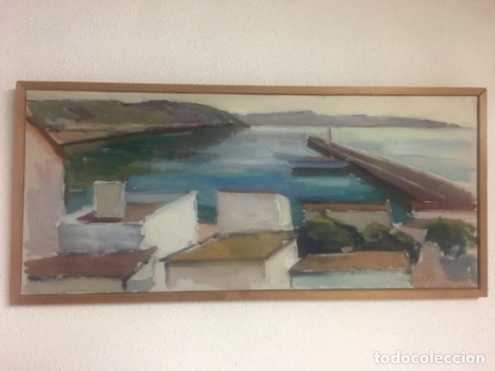 Arte: Oleo sobre lienzo puerto zoller Firmado con marco 42x93, And