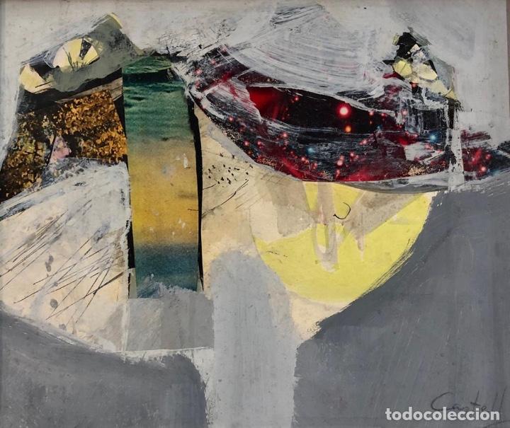 Kunst: CASTELL - T&Eacute;CNICA MIXTA SOBRE CART&Oacute;N -