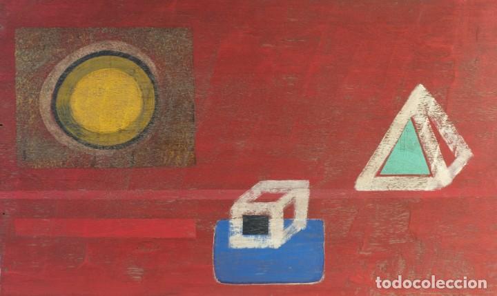 Arte: &Oacute;leo sobre t&aacute;blex Composici&oacute;n siglo XX - Foto 1