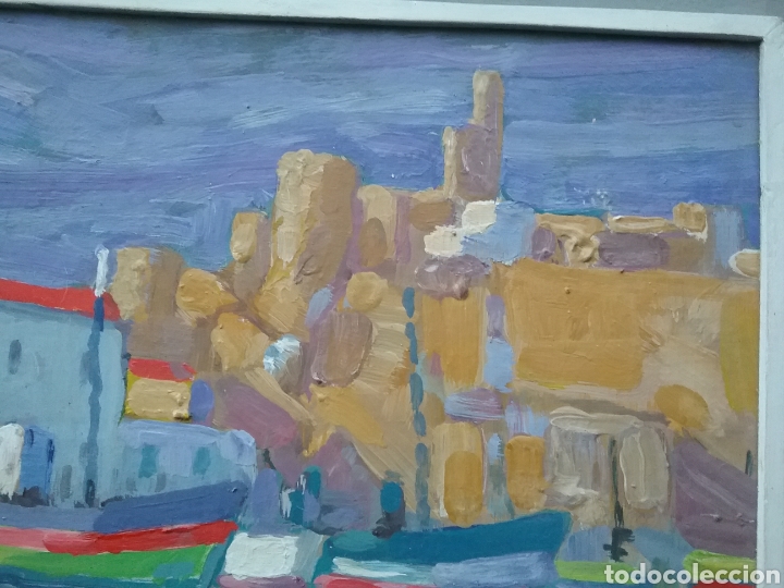 Arte: Cuadro Adolfo Moncl&uacute;s Durango oleo sobre tablex tema Marina . - Foto 3