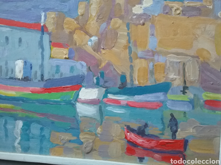 Arte: Cuadro Adolfo Moncl&uacute;s Durango oleo sobre tablex tema Marina . - Foto 4