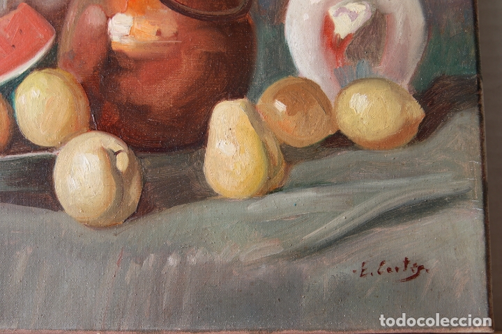 Arte: Oleo de un bodeg&oacute;n firmado E.CORTES - Foto 3