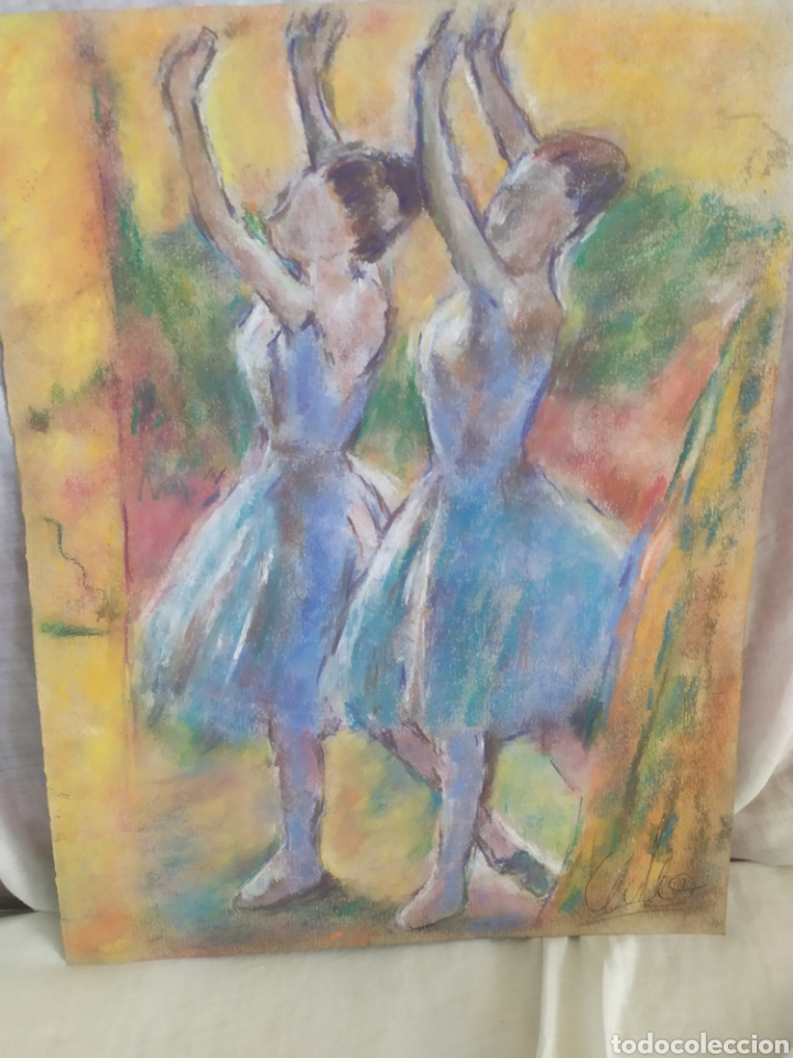 Arte: Bailarinas original pastel - Foto 1
