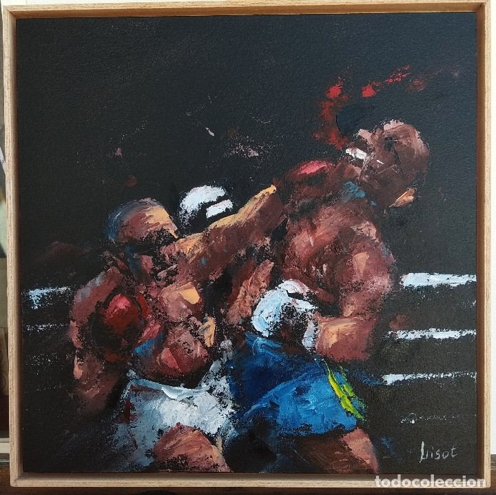 Arte: Combate a k.o. 2 &oacute;leos originales de boxeo - Foto 1