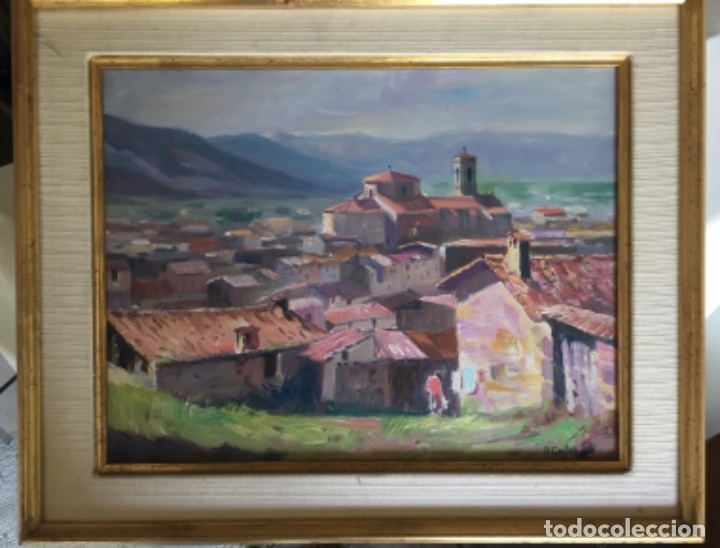 Arte: &Aacute;ngel Codinach, paisaje de Gerona, 42x38 cms - Foto 2