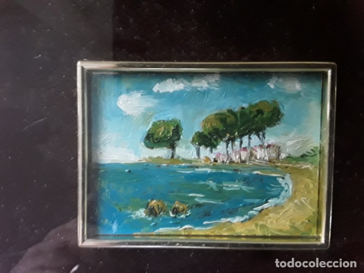Arte: Miniatura al &oacute;leo, enmarcada - Foto 2