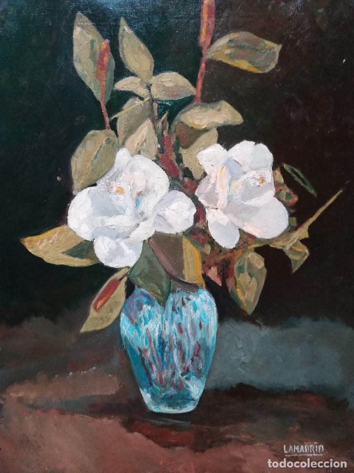 Arte: Florero, firmado por Lamadrid