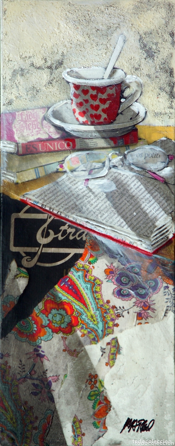 Arte: MATEO Collage ( Es &uacute;nico 50x20 cms ) - Foto 1