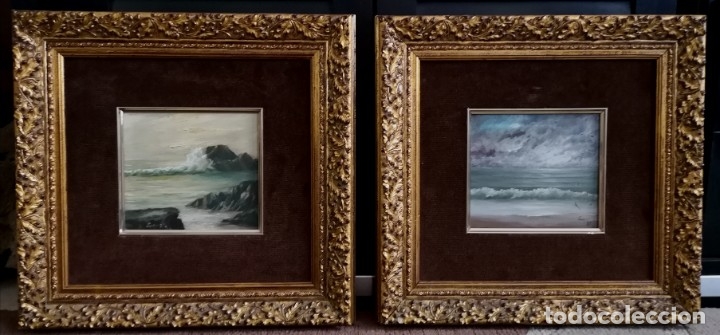 Arte: Par de Marinas al oleo - Foto 1