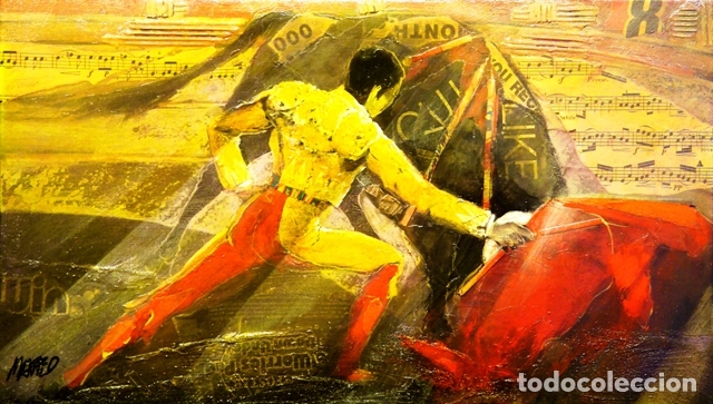 Arte: Mateo collage (Torero) 27x46 cms - Foto 1