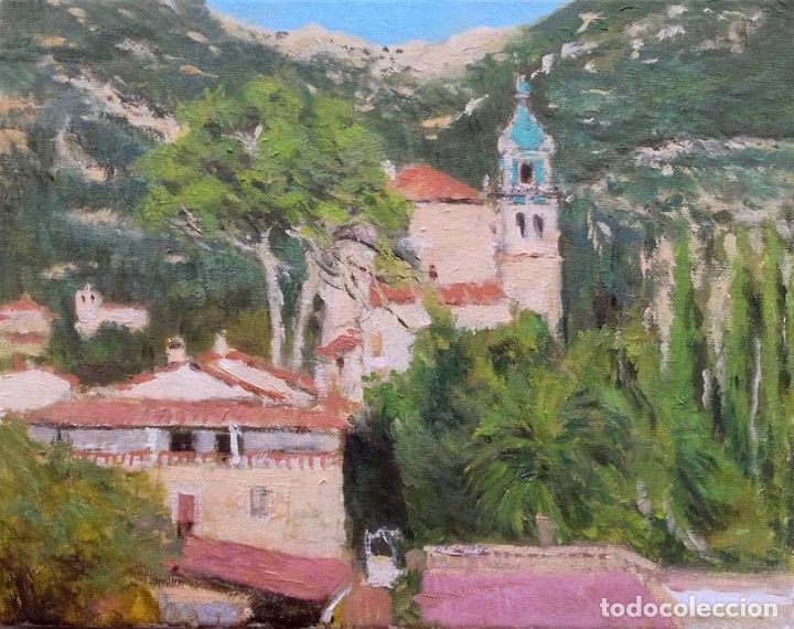 Arte: Cuadro al oleo de Valldemossa, Mallorca - Foto 1