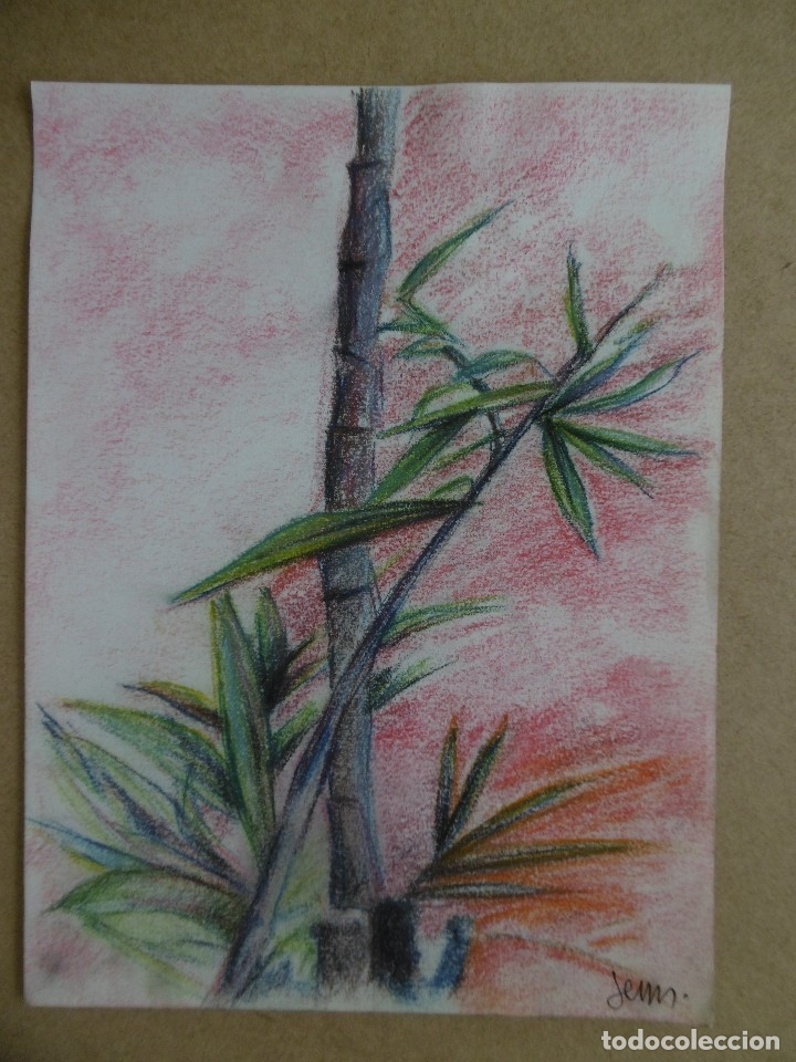 Arte: Palmera. Pastel sobre papel - Foto 1