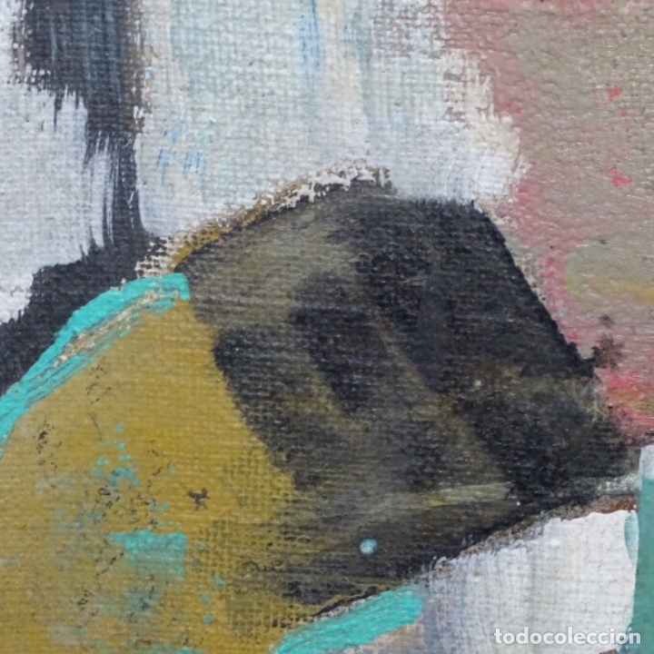 Arte: &Oacute;leo abstracto sobre tablex anonimo. - Foto 8