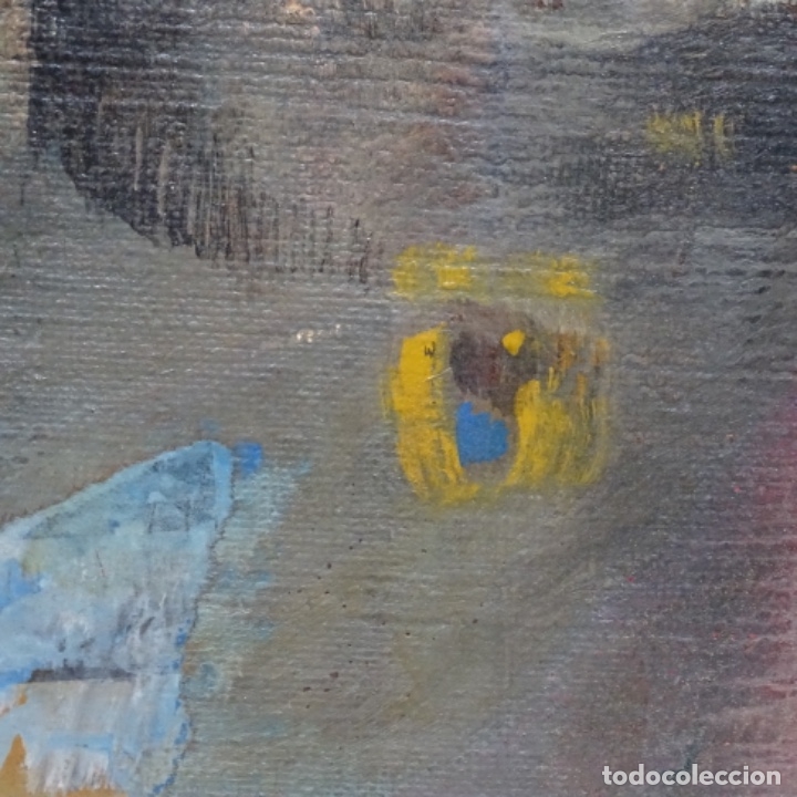 Arte: &Oacute;leo abstracto sobre tablex anonimo. - Foto 10