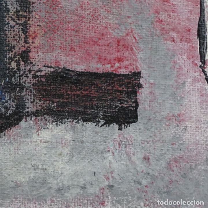 Arte: &Oacute;leo abstracto sobre tablex anonimo. - Foto 6