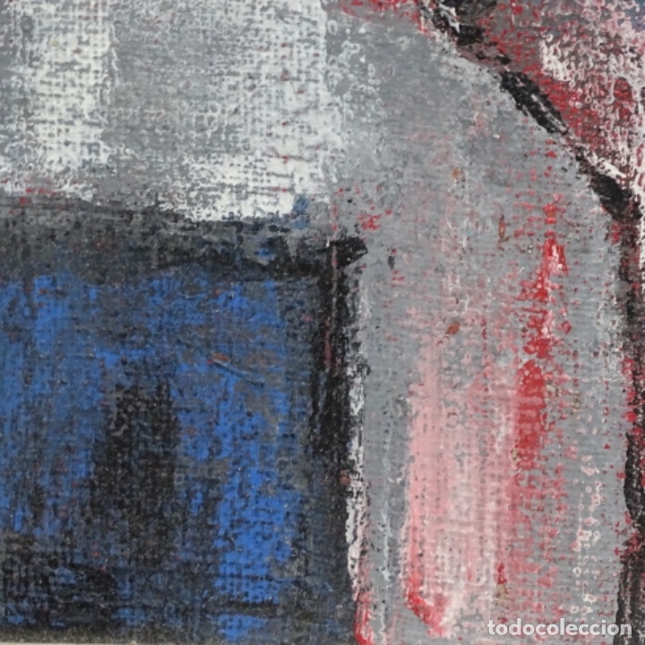 Arte: &Oacute;leo abstracto sobre tablex anonimo. - Foto 10