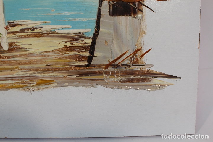 Arte: marina original firmada oleo-table - Foto 2