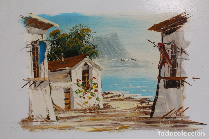 Arte: marina original firmada oleo-table - Foto 1