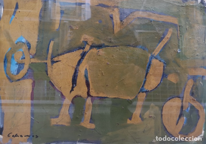 Art: Cabanas, Xaime (A Coru&ntilde;a, 1953 - 2013) Sin t&iacute;tulo. T&eacute;cnica mixta sobre papel