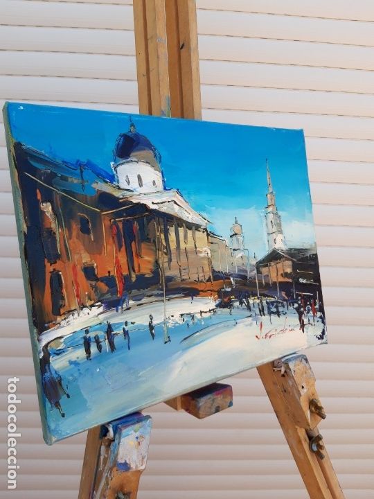 Arte: cuadro al oleo sobre lienzo ,,London,, - Foto 5
