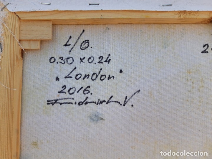 Arte: cuadro al oleo sobre lienzo ,,London,, - Foto 8