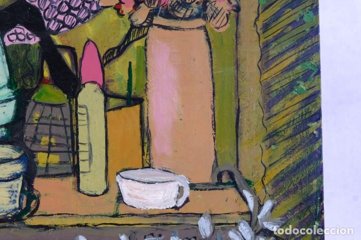Arte: Isabel Serrahima (1934-1999) &Oacute;leo sobre lienzo Bodeg&oacute;n objetos - Foto 2