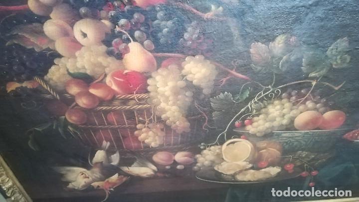 Arte: OLEO SOBRE LIENZO BODEGON DE FRUTAS Y CAZA - Foto 2