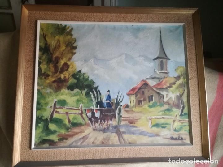 Arte: ANTIGUO CUADRO SOBRE LIENZO - Foto 1