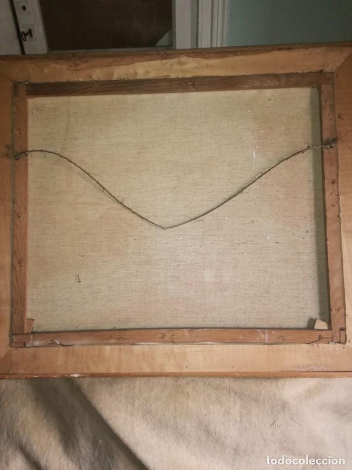 Arte: ANTIGUO CUADRO SOBRE LIENZO - Foto 3