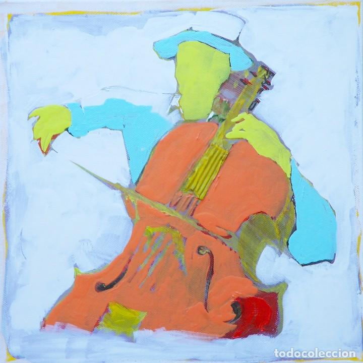 Arte: M&uacute;sico tocando el violonchelo - Foto 1