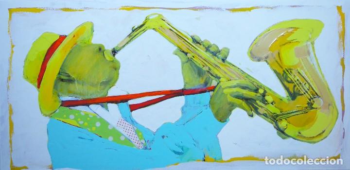 Arte: M&uacute;sico tocando el saxof&oacute;n - Foto 1