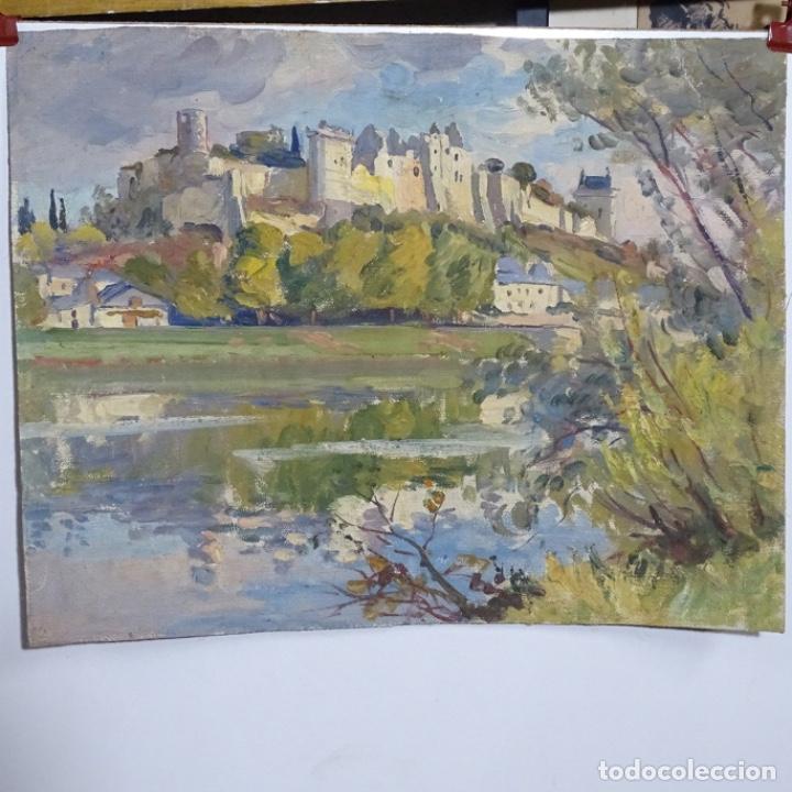 Arte: &Oacute;leo sobre tela.escuela de Mallorca.buen trazo.