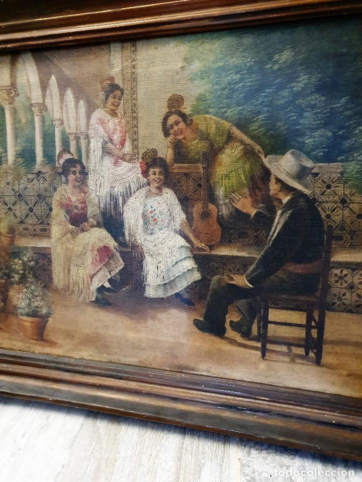 Arte: -ANTIGUO OLEO SOBRE LIENZO - Foto 1