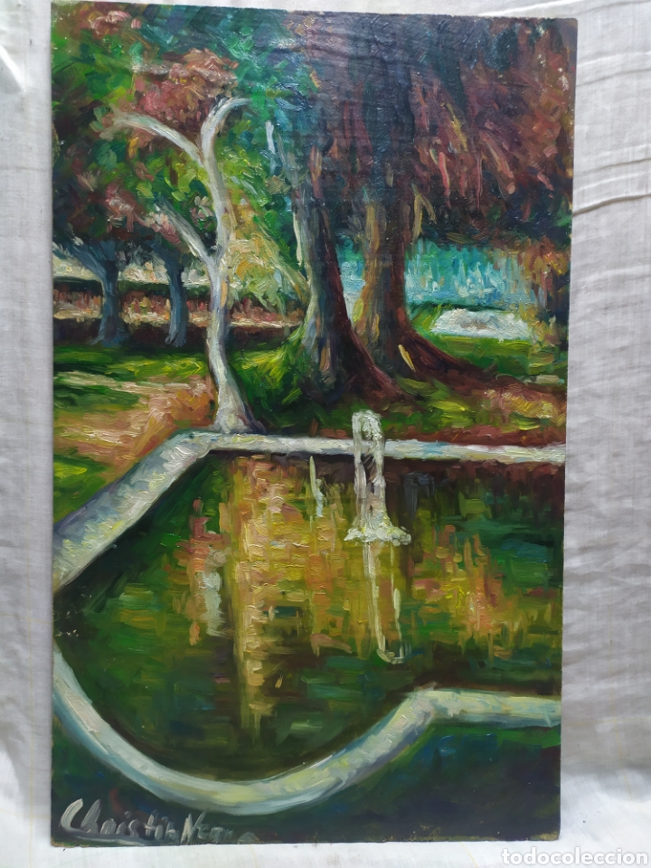 Arte: Junto a la fuente del parque (original) - Foto 6