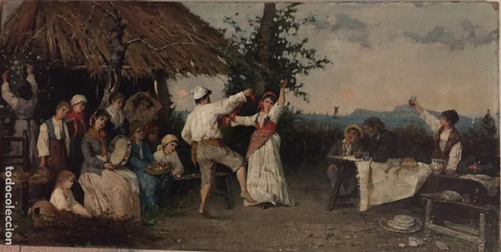 Arte: oleo/lienzo italia XIX - Foto 1