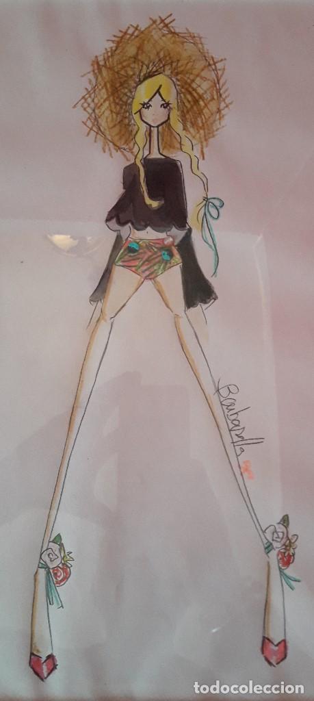 Arte: CUADRO CON DIBUJO , BOCETO DE MODA - Foto 2