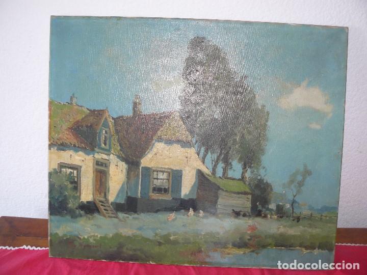 Arte: OLEO / TELA - FDO. P V WIJNGAART -ESCUELA HOLNDESA.- PAISAJE