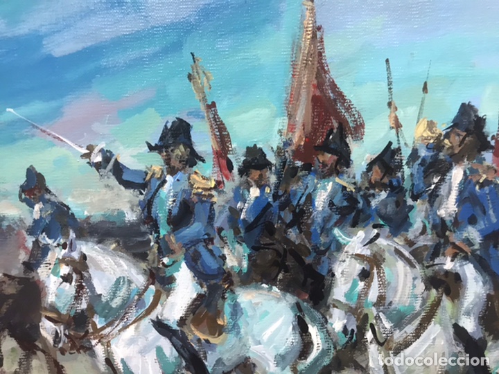 Arte: Batalla, &oacute;leo sobre lienzo de Manuel Jos&eacute; - Foto 3