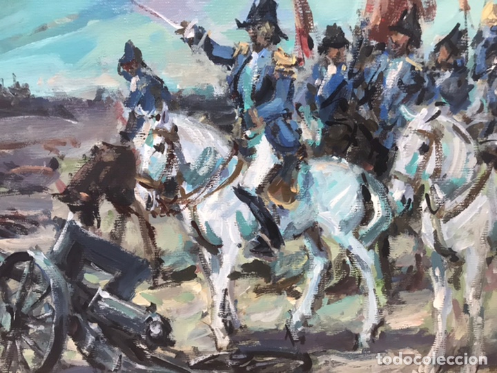 Arte: Batalla, &oacute;leo sobre lienzo de Manuel Jos&eacute; - Foto 5