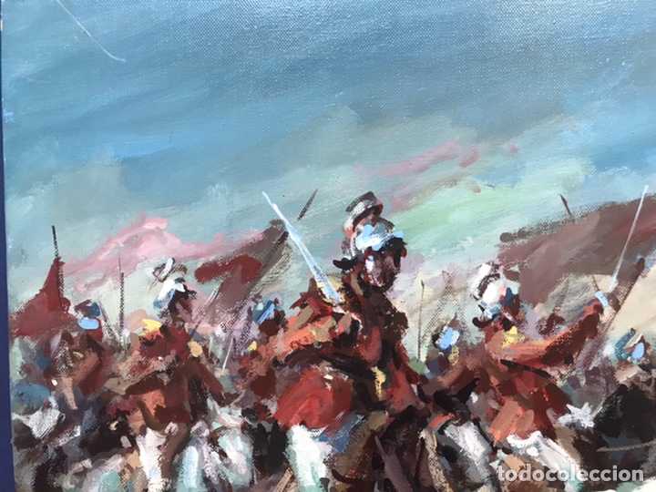 Arte: Batalla, &oacute;leo sobre lienzo de Manuel Jos&eacute; - Foto 2