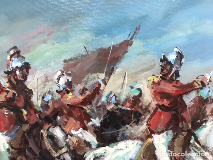 Arte: Batalla, &oacute;leo sobre lienzo de Manuel Jos&eacute; - Foto 3