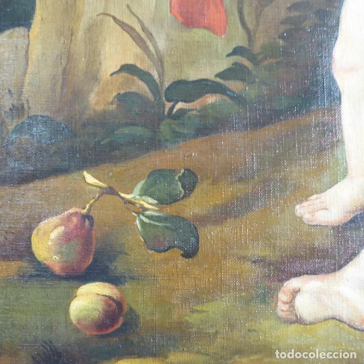 Arte: IMPRESIONANTE OLEO SOBRE LIENZO. - QUERUBINES - FIRMADA - Foto 9