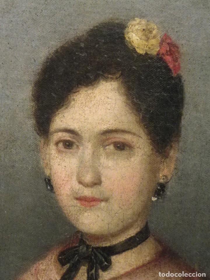 Arte: Retrato de dama, c&iacute;rculo de Goya - Foto 5