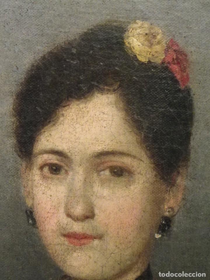 Arte: Retrato de dama, c&iacute;rculo de Goya - Foto 6