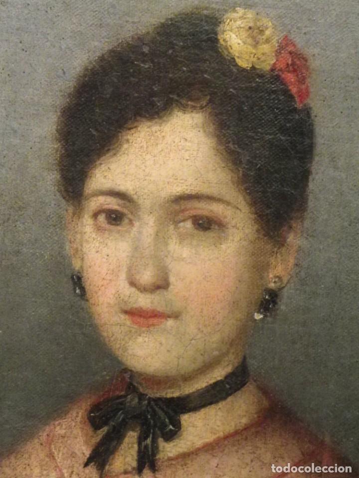 Arte: Retrato de dama, c&iacute;rculo de Goya - Foto 7
